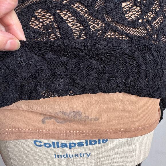 ANNE FONTAINE Castille Stretch Black Lace Top - Picture 8 of 11